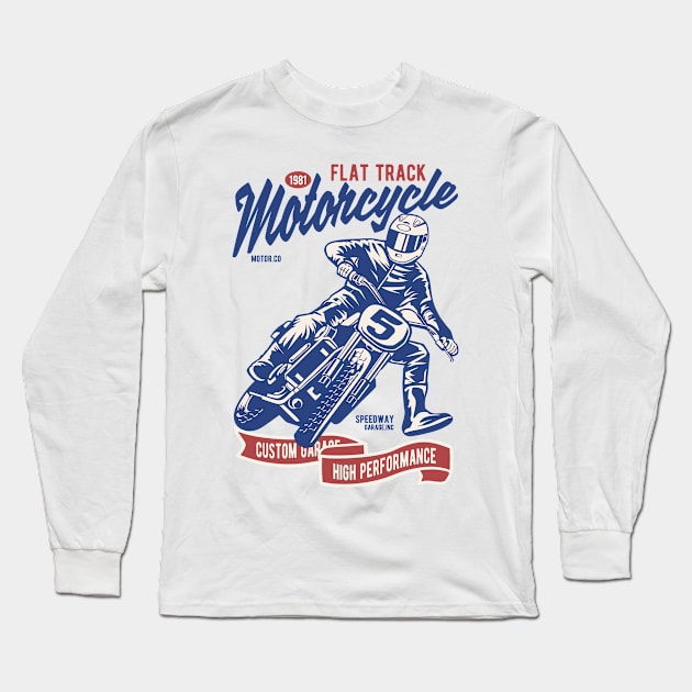 Motorcycle Drift Long Sleeve T-Shirt by ShirtyLife